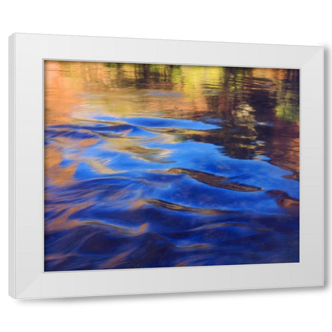 Utah, Zion NP Abstract view of the Virgin River White Modern Wood Framed Art Print by Talbot Frank, Christopher