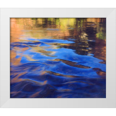 Utah, Zion NP Abstract view of the Virgin River White Modern Wood Framed Art Print by Talbot Frank, Christopher