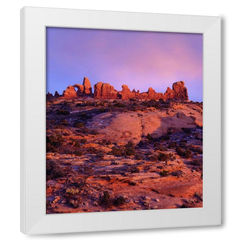 USA, Utah Arches NP Arches at sunset White Modern Wood Framed Art Print by Talbot Frank, Christopher