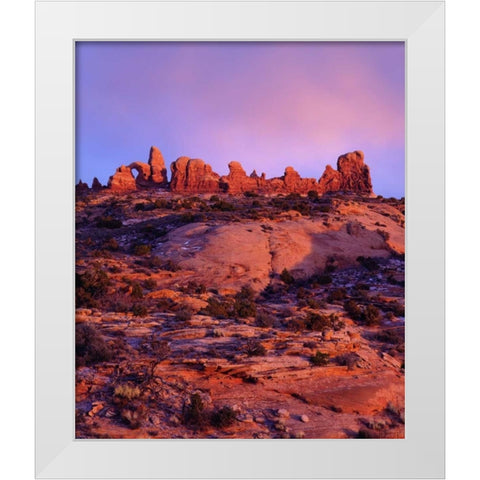 USA, Utah Arches NP Arches at sunset White Modern Wood Framed Art Print by Talbot Frank, Christopher