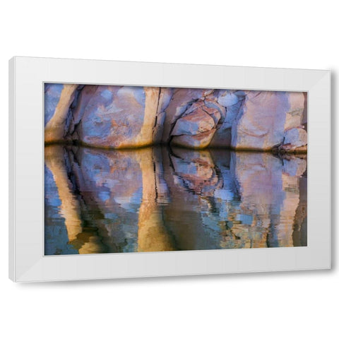 Utah, Glen Canyon Abstract reflection sandstone White Modern Wood Framed Art Print by Paulson, Don