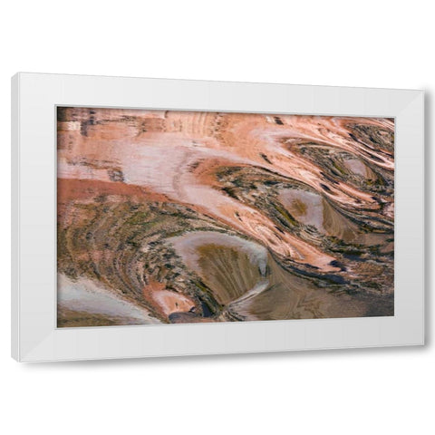 Utah, Glen Canyon Reflection in Lake Powell White Modern Wood Framed Art Print by Paulson, Don
