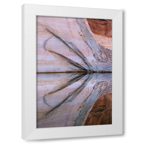 Utah, Glen Canyon Abstract reflection sandstone White Modern Wood Framed Art Print by Paulson, Don