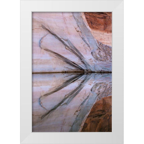 Utah, Glen Canyon Abstract reflection sandstone White Modern Wood Framed Art Print by Paulson, Don