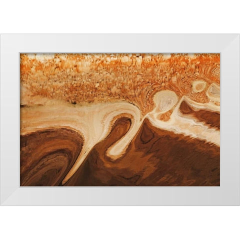 Utah, Glen Canyon Reflection in Lake Powell White Modern Wood Framed Art Print by Paulson, Don