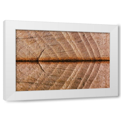 Utah, Glen Canyon Abstract reflection sandstone White Modern Wood Framed Art Print by Paulson, Don