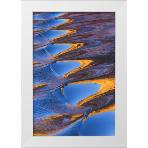Utah, Glen Canyon Reflection in Lake Powell White Modern Wood Framed Art Print by Paulson, Don