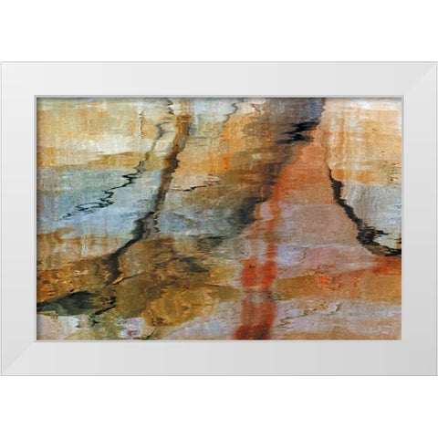 Utah, Glen Canyon NRA Reflection in Lake Powell White Modern Wood Framed Art Print by Paulson, Don