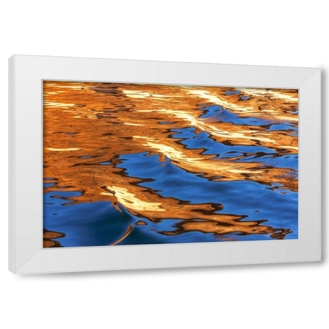 Utah, Glen Canyon Reflection in Lake Powell White Modern Wood Framed Art Print by Paulson, Don