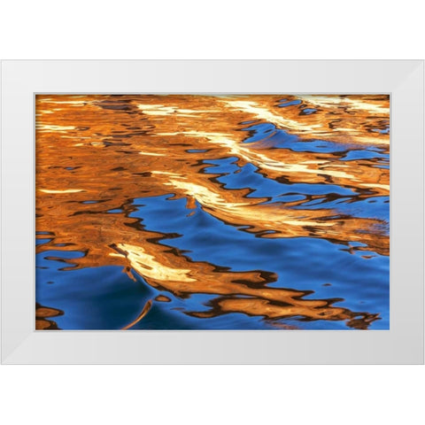 Utah, Glen Canyon Reflection in Lake Powell White Modern Wood Framed Art Print by Paulson, Don