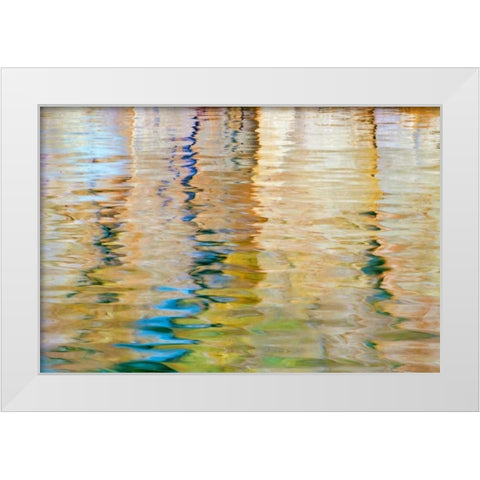 Utah, Glen Canyon Reflection in Lake Powell White Modern Wood Framed Art Print by Paulson, Don