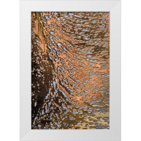 USA, Utah, Zion NP Water abstract White Modern Wood Framed Art Print by Bush, Marie