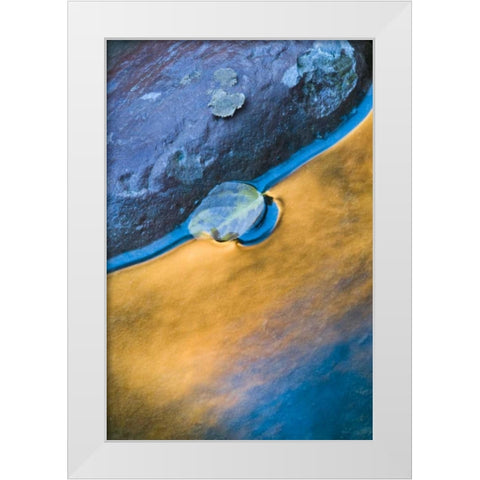 Utah, Zion NP Fall reflections in Pine Creek White Modern Wood Framed Art Print by Rotenberg, Nancy