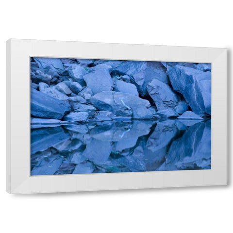 UT, Zion NP Reflection in Upper Emerald Pool White Modern Wood Framed Art Print by Bush, Marie