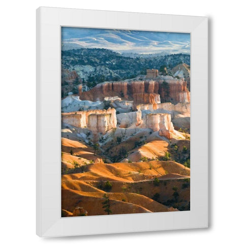 USA, Utah Hoodoo formations in Bryce Canyon NP White Modern Wood Framed Art Print by Rotenberg, Nancy