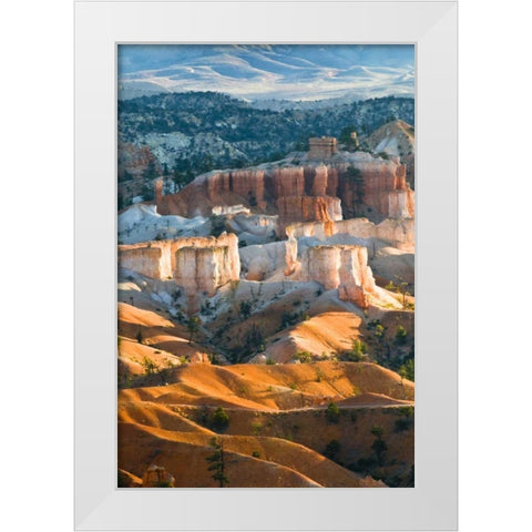 USA, Utah Hoodoo formations in Bryce Canyon NP White Modern Wood Framed Art Print by Rotenberg, Nancy