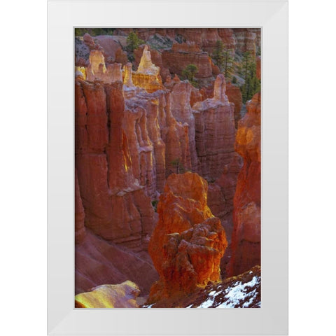 USA, Utah, Bryce Canyon NP Close-up of hoodoos White Modern Wood Framed Art Print by OBrien, Jay