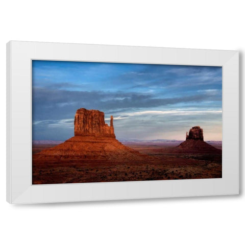 Utah, Monument Valley Eroded rock formations White Modern Wood Framed Art Print by OBrien, Jay