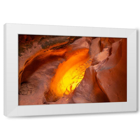 USA- Utah- Grand Staircase Escalante National Monument. Bighorn Canyon trail. White Modern Wood Framed Art Print by Jaynes Gallery