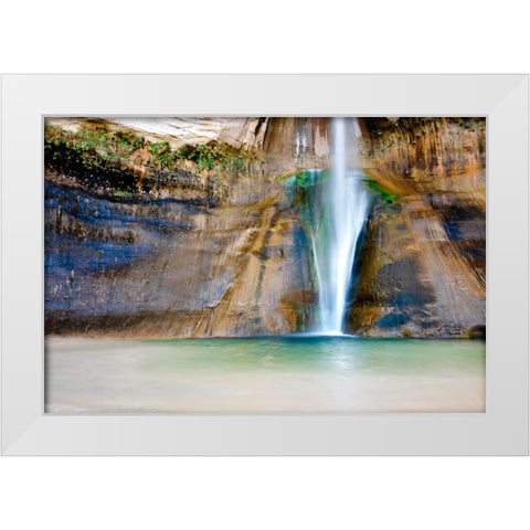 USA-Utah-Grand Staircase Escalante National Monument Lower Calf Creek Falls White Modern Wood Framed Art Print by Davidson, Janell