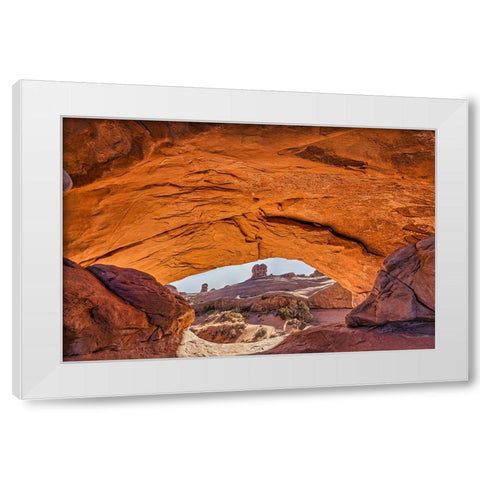 Dead Horse Point-Canyonlands National Park-Utah White Modern Wood Framed Art Print by Ford, John