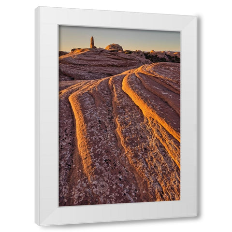 Rock Abstract-Moab-Utah White Modern Wood Framed Art Print by Ford, John