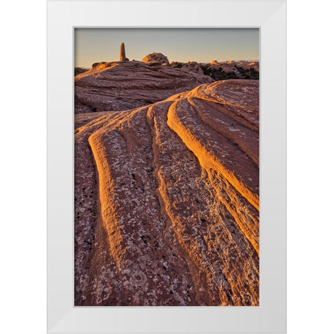 Rock Abstract-Moab-Utah White Modern Wood Framed Art Print by Ford, John