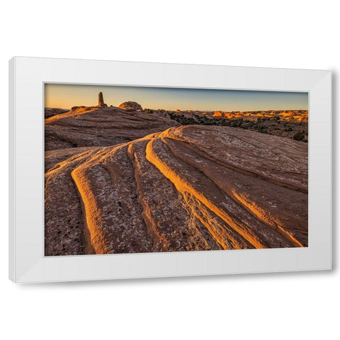 Rock Abstract-Moab-Utah White Modern Wood Framed Art Print by Ford, John