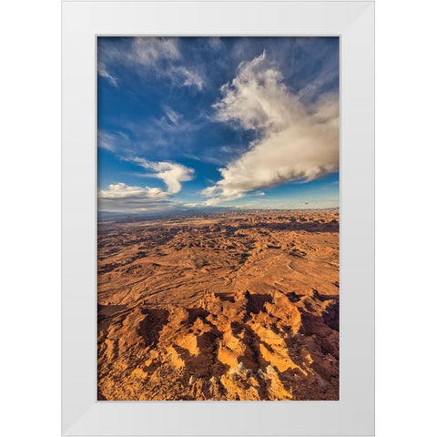 Needles Overlook-Canyonlands National Park-Utah White Modern Wood Framed Art Print by Ford, John