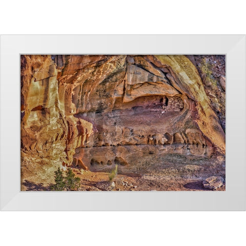 USA-Utah-National Park-Canyonlands National Park-Dead Horse Point-winter-landscape White Modern Wood Framed Art Print by Ford, John