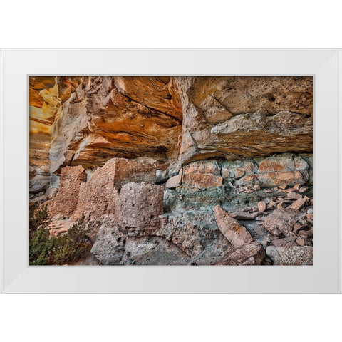Little Westwater Ruin-Canyonlands National Park-Utah White Modern Wood Framed Art Print by Ford, John
