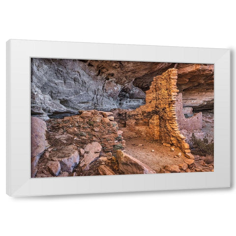 Little Westwater Ruin-Canyonlands National Park-Utah White Modern Wood Framed Art Print by Ford, John