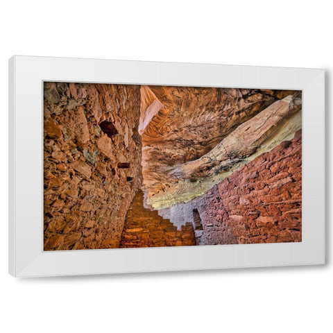 Little Westwater Ruin-Canyonlands National Park-Utah White Modern Wood Framed Art Print by Ford, John