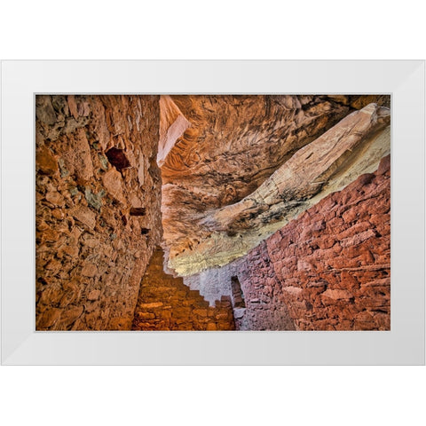 Little Westwater Ruin-Canyonlands National Park-Utah White Modern Wood Framed Art Print by Ford, John