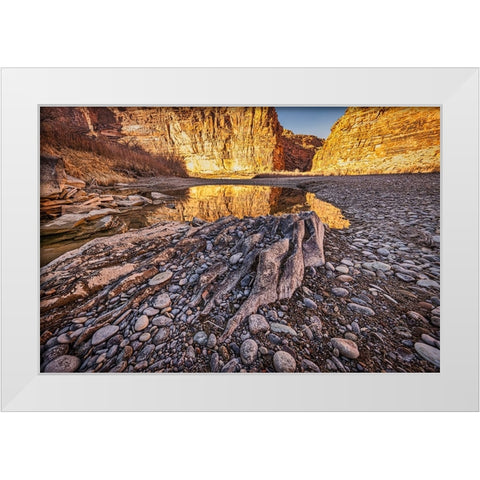Pool-Colorado River-Moab-Utah White Modern Wood Framed Art Print by Ford, John