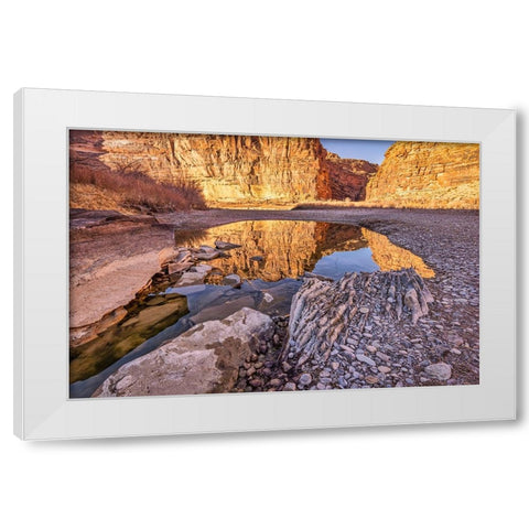 Pool-Colorado River-Moab-Utah White Modern Wood Framed Art Print by Ford, John