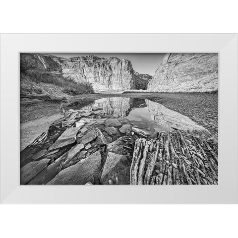 Pool-Colorado River-Moab-Utah White Modern Wood Framed Art Print by Ford, John