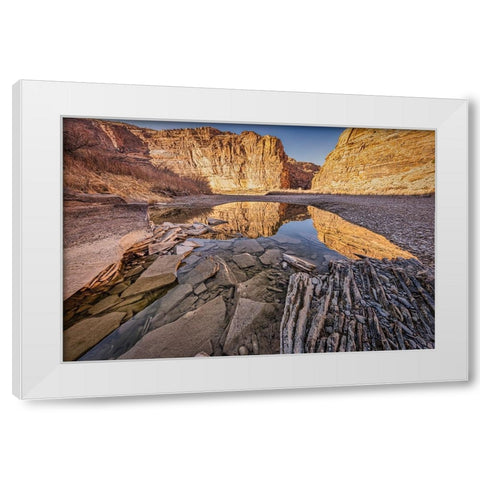 Pool-Colorado River-Moab-Utah White Modern Wood Framed Art Print by Ford, John