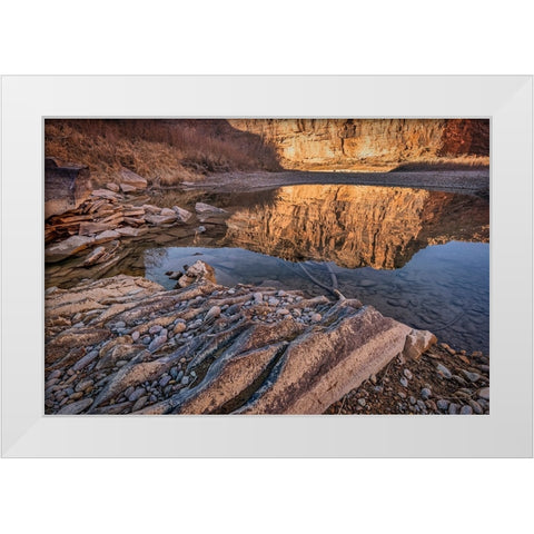 Pool-Colorado River-Moab-Utah White Modern Wood Framed Art Print by Ford, John