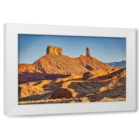 USA-Utah-Moab-Parriott Mesa White Modern Wood Framed Art Print by Ford, John