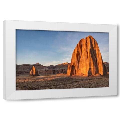 Temple of the Sun-Capitol Reef-Utah White Modern Wood Framed Art Print by Ford, John
