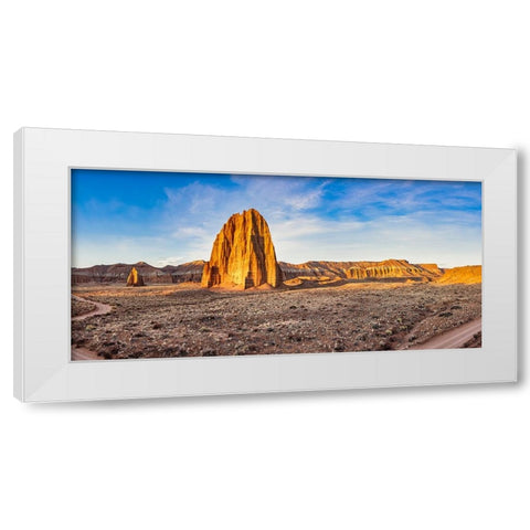 Temple of the Sun-Capitol Reef-Utah White Modern Wood Framed Art Print by Ford, John
