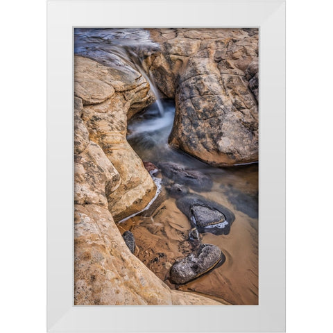 Whirlpools-Escalante-Utah White Modern Wood Framed Art Print by Ford, John