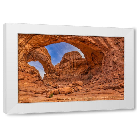 Double Arch-Arches National Park-Utah White Modern Wood Framed Art Print by Ford, John