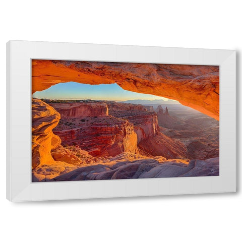 UT-Canyonlands National Park-Island in the Sky-Mesa Arch-sunrise White Modern Wood Framed Art Print by Wild, Jamie and Judy
