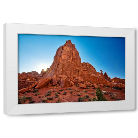 Arches National Park evening light-USA-Utah White Modern Wood Framed Art Print by Eggers, Terry