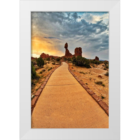 Arches National Park evening light-USA-Utah White Modern Wood Framed Art Print by Eggers, Terry