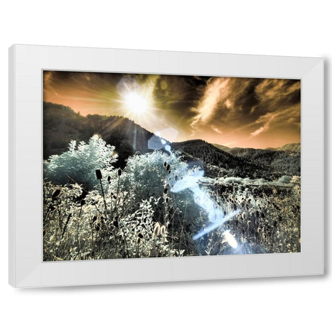 USA-Utah-Infrared of the Logan Pass area with sunrays White Modern Wood Framed Art Print by Eggers, Terry