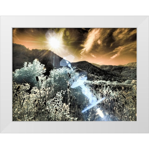 USA-Utah-Infrared of the Logan Pass area with sunrays White Modern Wood Framed Art Print by Eggers, Terry