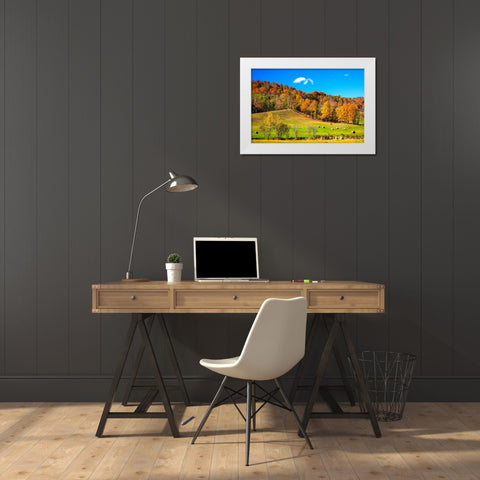 USA-New England-Vermont White Modern Wood Framed Art Print by Gulin, Sylvia